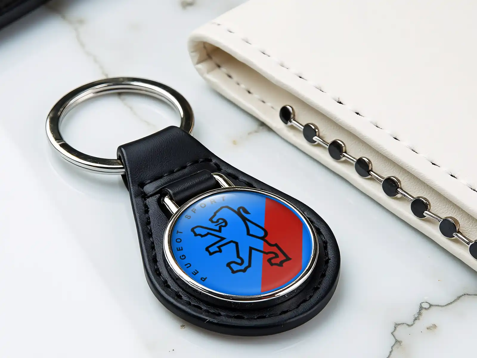 Peugeot Schlüssel Halter Robust Leder Limitierte Haptik